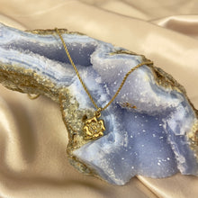 Load image into Gallery viewer, Vintage Givenchy Gold-Tone Rose Pendant Necklace
