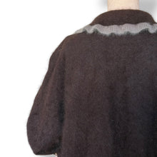 Load image into Gallery viewer, Vintage Chocolate Brown Angora Embellished Jersey