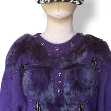 Load image into Gallery viewer, Vintage Korean Angora & Fur Embellished Jersey