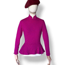 Load image into Gallery viewer, Vintage Christian Dior Wool & Angora Peplum Jersey
