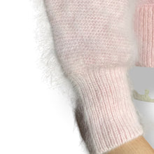 Load image into Gallery viewer, Vintage Baby Pink Angora Blend Embellished Cardigan