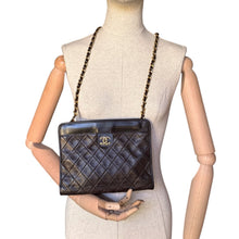 Load image into Gallery viewer, Vintage Chanel Chocolate Lambskin Quilted Shoulder Bag