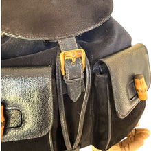 Load image into Gallery viewer, Vintage Gucci Bamboo Leather & Suede Backpack