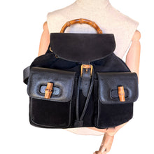 Load image into Gallery viewer, Vintage Gucci Bamboo Leather & Suede Backpack
