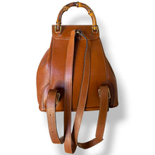 Load image into Gallery viewer, Vintage Gucci Bamboo Handle Leather Backpack