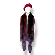 Load image into Gallery viewer, Vintage Dark Chocolate Fox Fur Stole