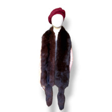 Load image into Gallery viewer, Vintage Dark Chocolate Fox Fur Stole