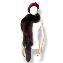 Load image into Gallery viewer, Vintage Dark Chocolate Fox Fur Stole