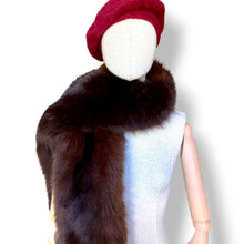 Load image into Gallery viewer, Vintage Dark Chocolate Fox Fur Stole