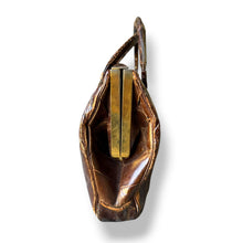 Load image into Gallery viewer, Vintage Crocodile Leather Bag with Patina and Suede Interior