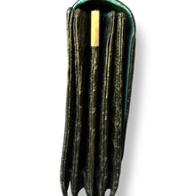 Load image into Gallery viewer, Vintage Crocodile Leather Clutch with Suede Interior and Unique Clasp