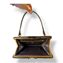 Load image into Gallery viewer, Vintage Chocolate Brown Crocodile Top Handle Bag