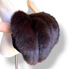 Load image into Gallery viewer, Vintage Mahogany Fox Fur Muff