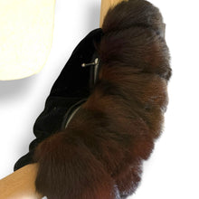 Load image into Gallery viewer, Vintage Mahogany Fox Fur Muff