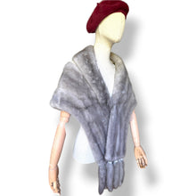 Load image into Gallery viewer, Vintage Silver Grey Mink Stole