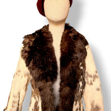 Load image into Gallery viewer, Vintage Rabbit Fur Coat with Sheepskin Trim, Circa 1970s