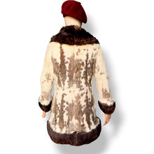 Load image into Gallery viewer, Vintage Rabbit Fur Coat with Sheepskin Trim, Circa 1970s