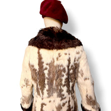 Load image into Gallery viewer, Vintage Rabbit Fur Coat with Sheepskin Trim, Circa 1970s
