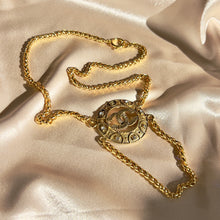 Load image into Gallery viewer, Vintage Gold-Tone CC Medallion Necklace