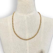 Load image into Gallery viewer, Vintage Twisted Gold-Tone Mesh Necklace