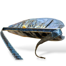 Load image into Gallery viewer, Vintage Blue Snakeskin Shoulder Bag