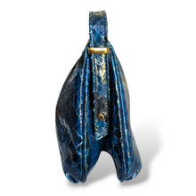 Load image into Gallery viewer, Vintage Blue Snakeskin Shoulder Bag