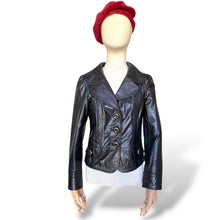 Load image into Gallery viewer, Vintage D&G Dolce & Gabbana Black Leather Jacket with Matching Hanger