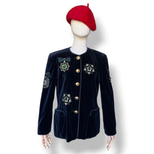 Load image into Gallery viewer, Rare Vintage Escada by Margaretha Ley Embellished Velvet Jacket