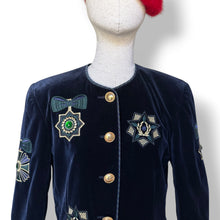 Load image into Gallery viewer, Rare Vintage Escada by Margaretha Ley Embellished Velvet Jacket