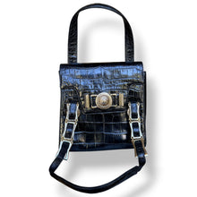 Load image into Gallery viewer, Vintage Gianni Versace Croc-Embossed Leather Top Handle Bag