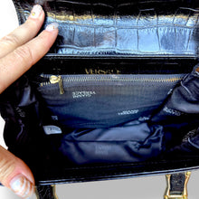 Load image into Gallery viewer, Vintage Gianni Versace Croc-Embossed Leather Top Handle Bag
