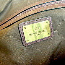 Load image into Gallery viewer, Vintage Braun Büffel Chocolate Brown Leather Tote with Braided Handles