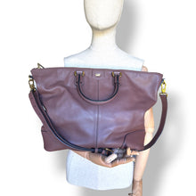 Load image into Gallery viewer, Vintage Braun Büffel Chocolate Brown Leather Tote with Braided Handles