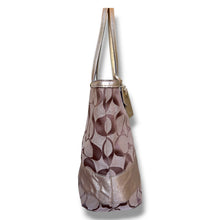Load image into Gallery viewer, Coach Signature Metallic Tote Bag