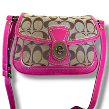 Load image into Gallery viewer, Vintage Coach Signature Pink Leather Crossbody
