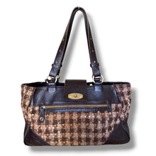Load image into Gallery viewer, Vintage Russell & Bromley Leather & Wool Tote Bag