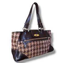 Load image into Gallery viewer, Vintage Russell & Bromley Leather & Wool Tote Bag