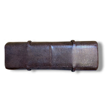 Load image into Gallery viewer, Vintage Brown Lizard Leather Frame Handbag