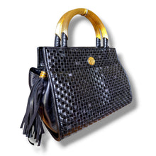 Load image into Gallery viewer, Vintage Fendi Pasta Woven Leather Bag – Black