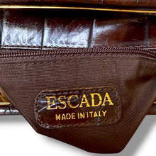 Load image into Gallery viewer, Vintage Escada Croc-Embossed Leather Handbag