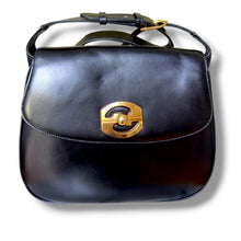 Load image into Gallery viewer, Rare Circa 1970s–Early 1980s Gucci Black Leather Shoulder Bag with Original Coin Purse