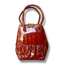 Load image into Gallery viewer, Vintage La Moderna Crocodile Handbag – Made in Uruguay