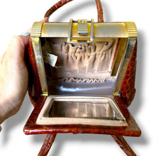 Load image into Gallery viewer, Vintage La Moderna Crocodile Handbag – Made in Uruguay
