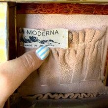 Load image into Gallery viewer, Vintage La Moderna Crocodile Handbag – Made in Uruguay