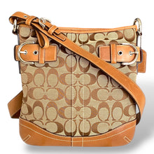 Load image into Gallery viewer, Vintage Coach Signature Canvas & Leather Crossbody Bag