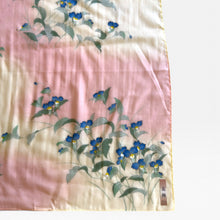 Load image into Gallery viewer, Vintage Japanese Yūzen Blue Floral Cotton Neckerchief