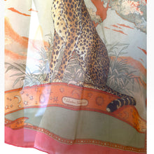 Load image into Gallery viewer, Vintage 1990s Salvatore Ferragamo Cheetah Celestial Silk Scarf