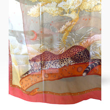 Load image into Gallery viewer, Vintage 1990s Salvatore Ferragamo Cheetah Celestial Silk Scarf