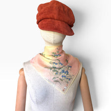 Load image into Gallery viewer, Vintage Japanese Yūzen Blue Floral Cotton Neckerchief