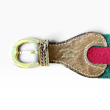 Load image into Gallery viewer, Vintage 1970s Gucci Web Horsebit Belt